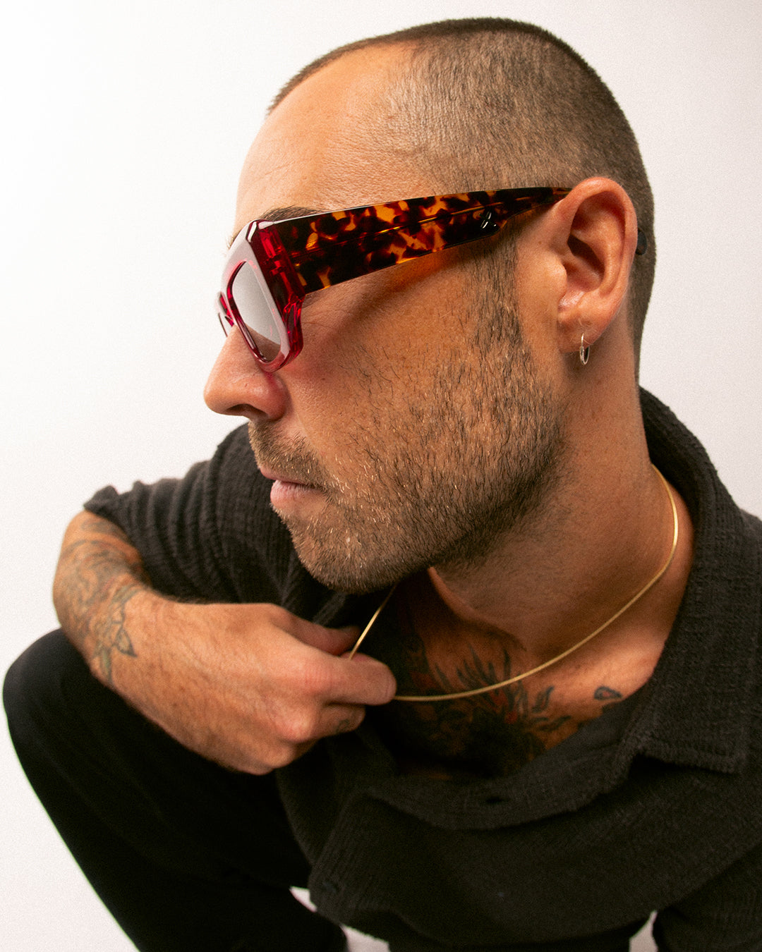 CORTEZ/ NEON PINK DARK TORT